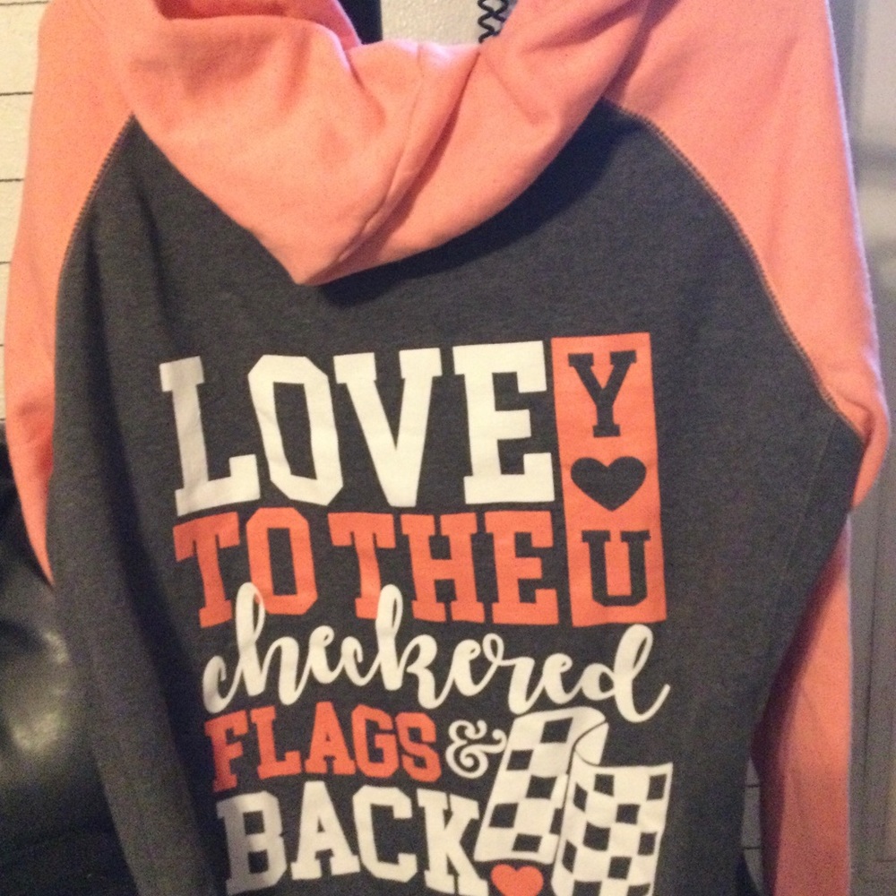 Hoodie  salmon and grey